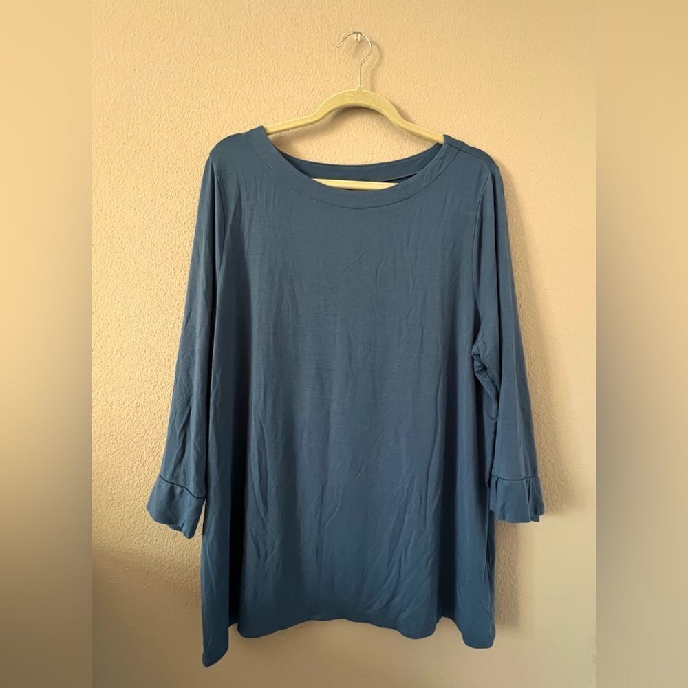 Chico’s Boat Neck 3/4 Sleeves Tunic